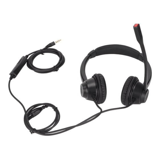 Call Center Headset Noise Cancelling Multipurpose 3.5mm On Ear Headphones for Home Office Call Center Telemarketing