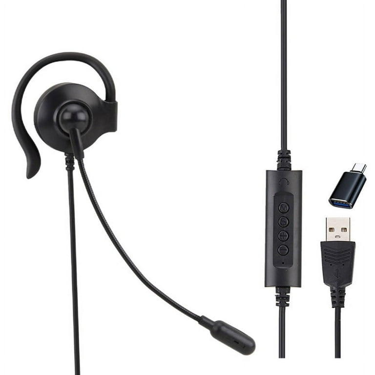 Call Center Headset with Microphone Service Headset Corded Telephone Headset 3.5mm Center Traffic Computer Headset
