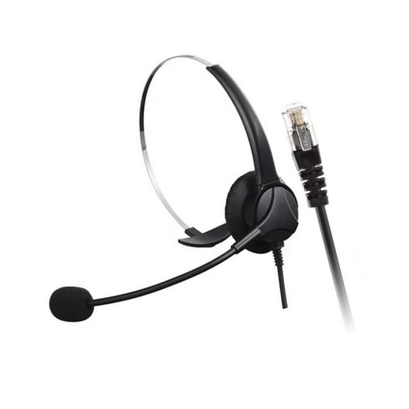 Call Center Headsets Passive Sound Isolation Flexible Boom Mic RJ9 QD Connectors