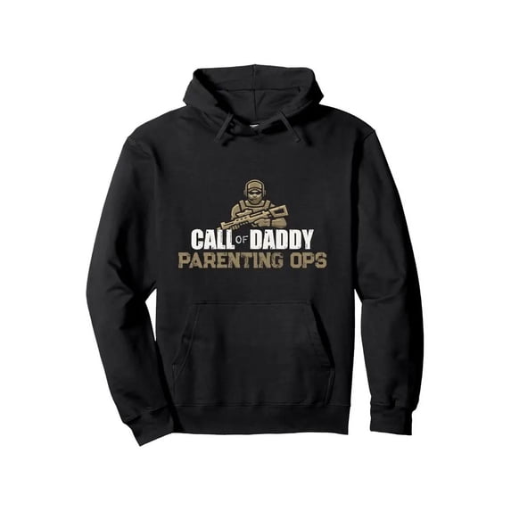 Call of Daddy Parenting Ops Gamer Dads Funny Fathers Day Pullover Hoodie, Cotton Hooded Sweatshirt, Street Style Sweatshirt, Crew Neck Sweatshirt, Ultra Soft, Breathable