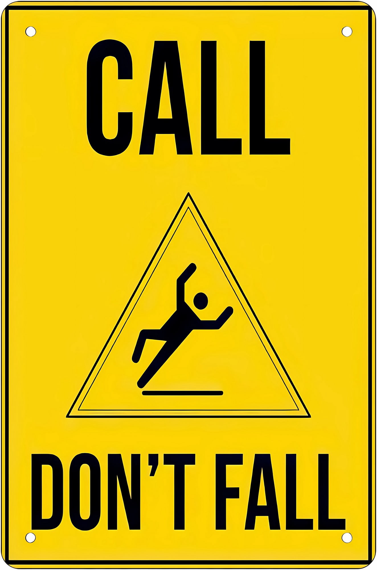 Call Don't Fall Retro Metal Sign 8