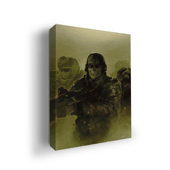 Call Of Duty Canvas Wall Art by Mavis Print- 12x16 inches Video Game Wall Decor | HD Printed & Wooden framed wall art | Modern Wall Decor for Gift | Made in USA