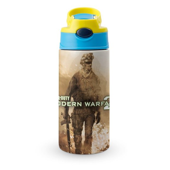 Call Duty Modern Warfare Insulated Stainless Steel Water Bottle with Straw Vacuum Water Tumbler Reusable Leak Proof Cup