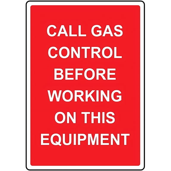Call Gas Control Before Warning Sign 8"x12" - Vintage Metal Wall Decor, Home Farm Bar Coffee Shop Club Decoration, Gas Safety Alert