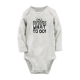thumbnail image 1 of Call Grandma She Knows What to Do Funny Rompers, Newborn Baby Unisex Bodysuits, Infant Jumpsuits, Toddler 0-12 Months Kids Long Sleeves Oufits (Gray, 6-12 Months), 1 of 4