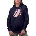 thumbnail image 1 of Call Me, 90s Retro Phone Valentine's Day Merch Gift, Navy Blue Hooded Sweatshirt or Hoodie, 2XL, 1 of 5