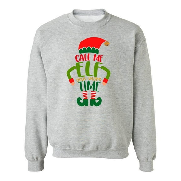 Call Me Elf One More Time Sweatshirt Men -Image by Shutterstock, Male Medium