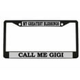 thumbnail image 1 of Call Me Gigi Style Metal License Plate Frame Personalized/Car Accessories Car Tag Holder Cover (Black/Silver/Black), 1 of 2