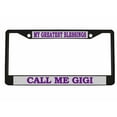 thumbnail image 1 of Call Me Gigi Style Metal License Plate Frame Personalized/Car Accessories Car Tag Holder Cover (Black/Silver/Purple), 1 of 2
