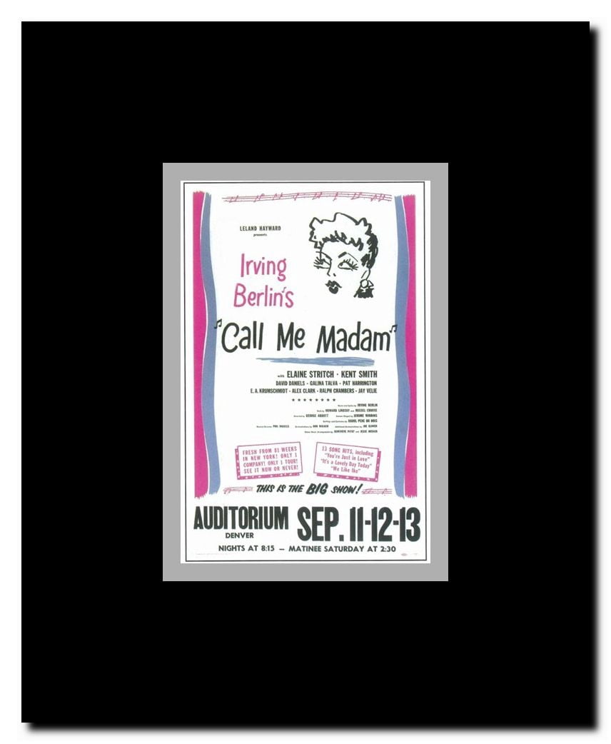 Call Me Madam (Broadway) Framed Movie Poster