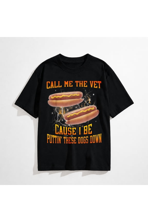 Call Me The Vet Cause I Be Funny Hard Hot Dog Meme Bootleg T-Shirt