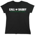 thumbnail image 1 of Call Of Daddy Fatherring Ops Sarcastic Humor Novelty Funny Women's Casual Tees, 1 of 3