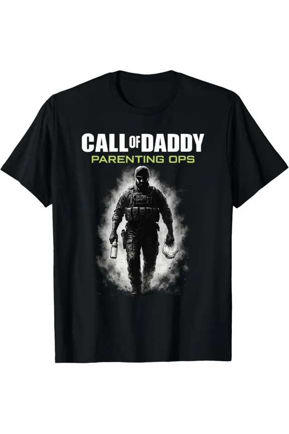 Call Of Daddy Parenting Ops Fathers Day Tactical Gamer Joke Unisex T-Shirt, up to size 5XL