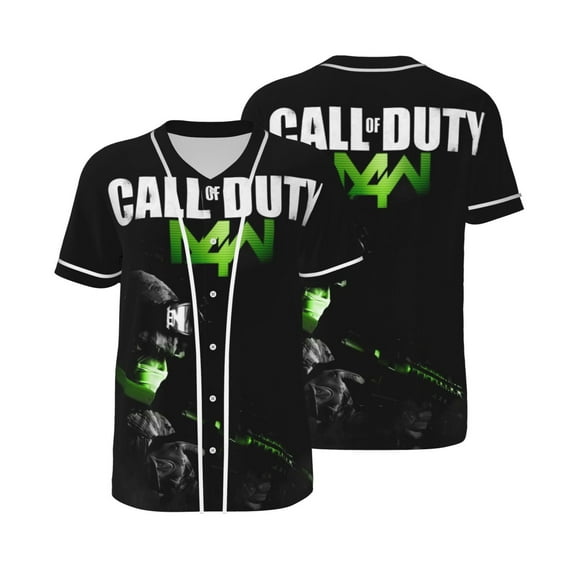 Call Of Duty Baseball Jerseys Shirts Baseball Button Down Shirt for Men Women Adult