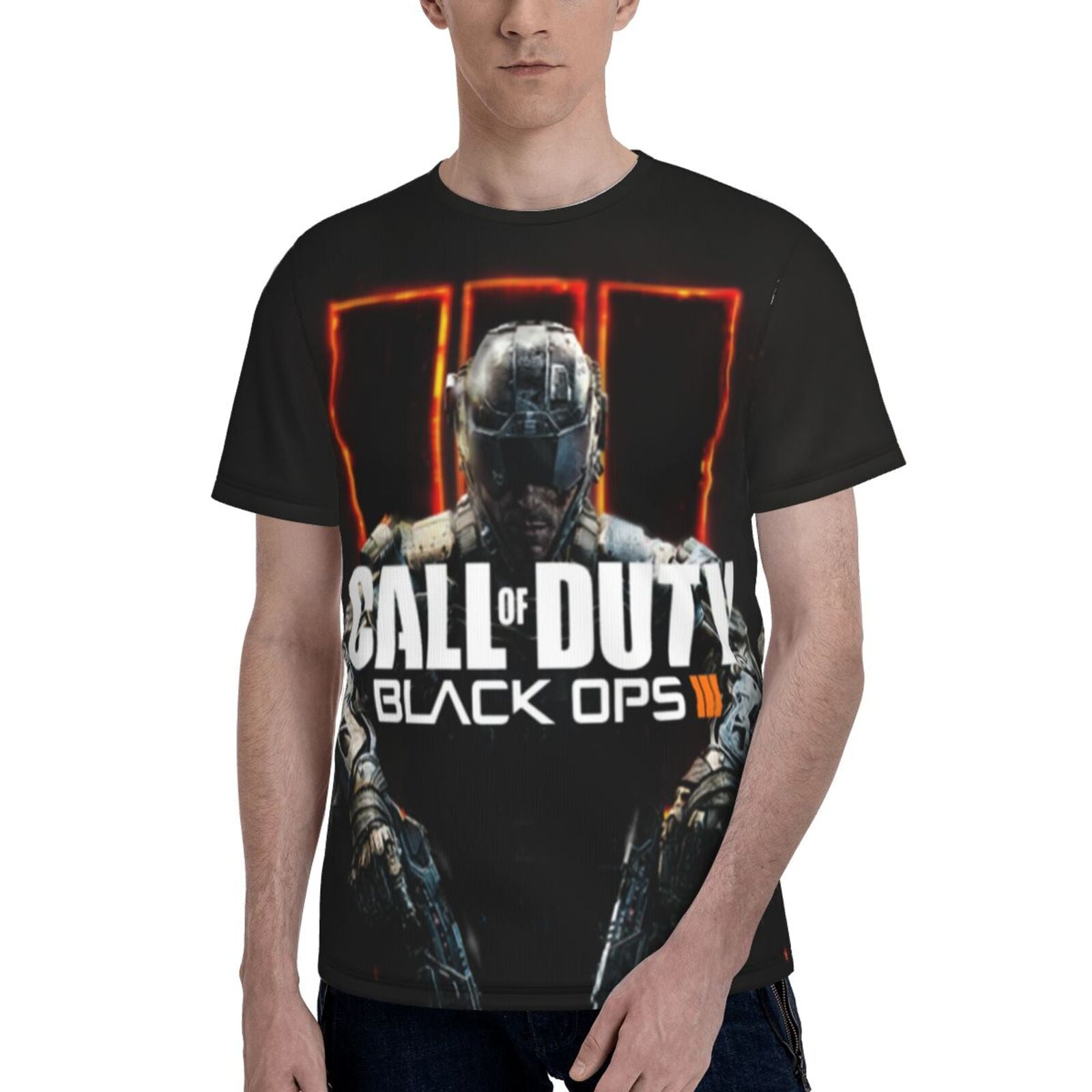 Call Of Duty Black Ops Men's T-Shirts Classic Crew T-Shirt Tops Slim Fit  Short Shirts Sleeve Casual Tees - Walmart.com, image size:1600x1600