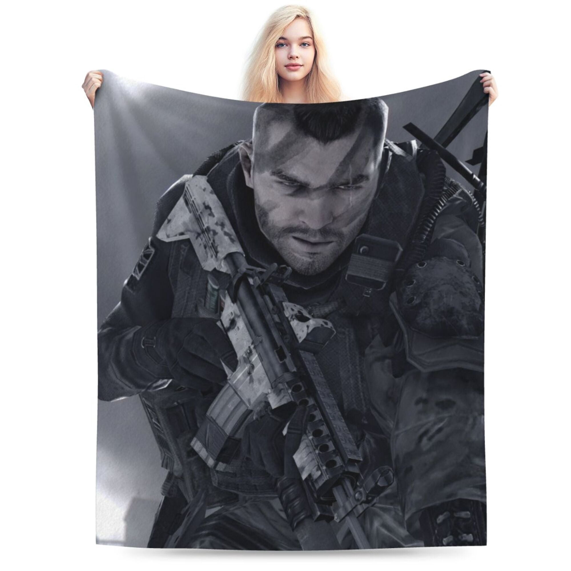 Enemy Territory White Hooded Blanket main image 1