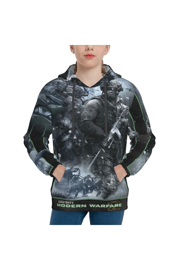 Call Of Duty Modern Warfare Youth Hoodies Sweatshirts Pullover Long Sleeves Hooded Graphic Sweaters