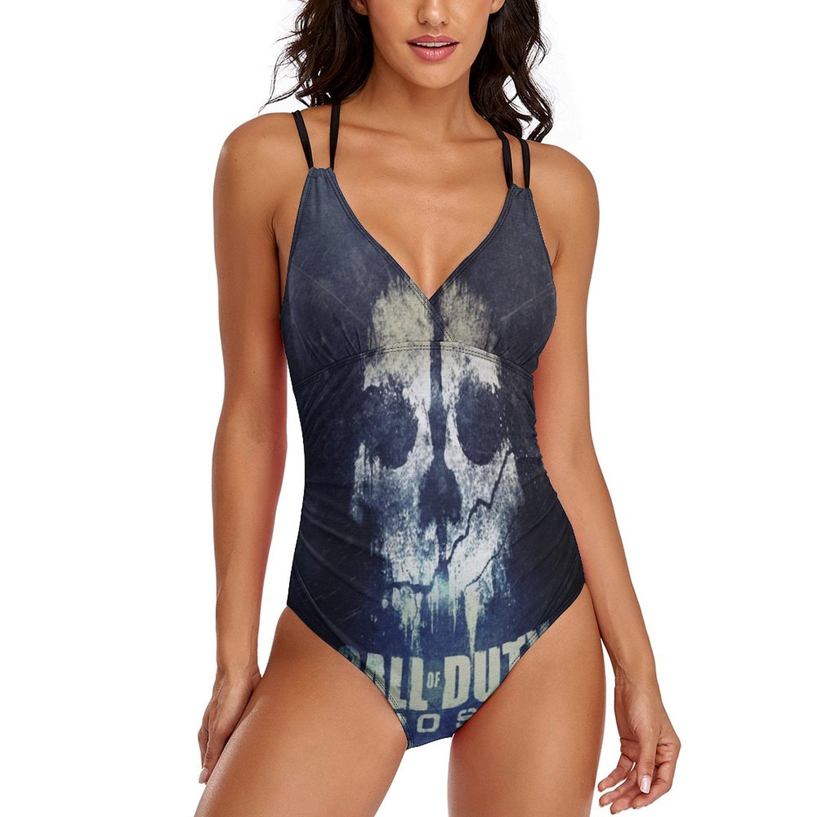 Call Of Duty One Piece Swimsuit for Women Cross-Back Bathing Suit Tummy ...