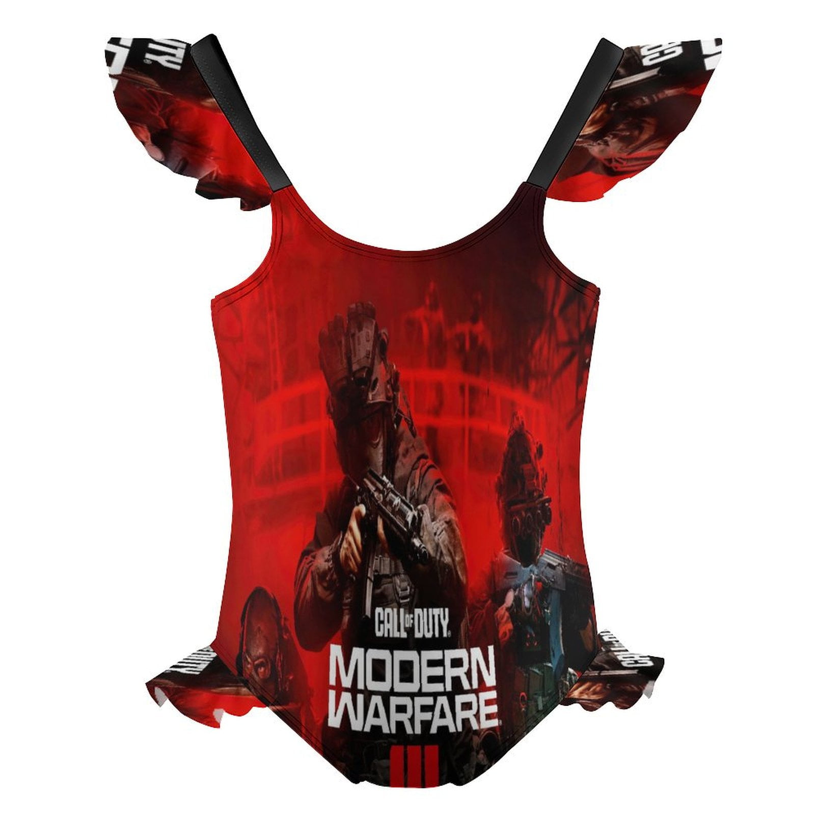 Call Of Duty One Piece Swimwear Flutter Sleeve Swimsuits For Girls ...