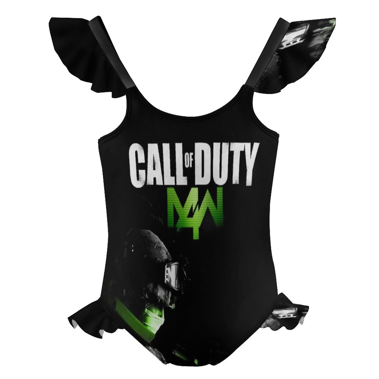 Call Of Duty One Piece Swimwear Flutter Sleeve Swimsuits For Girls ...