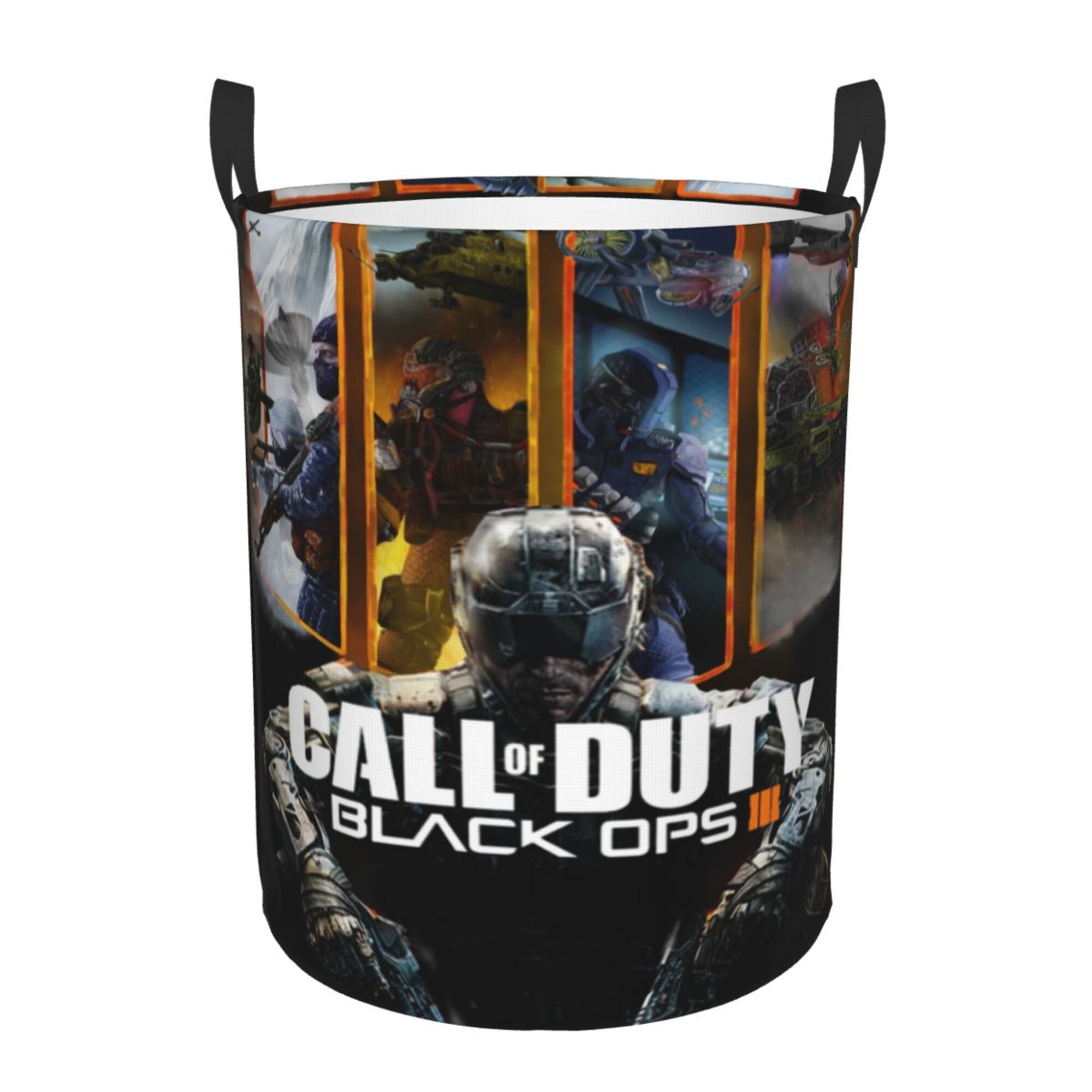 Cod Storage Container Call Of Duty Storage Basket Laundry Hamper Collapsible Round Storage ...