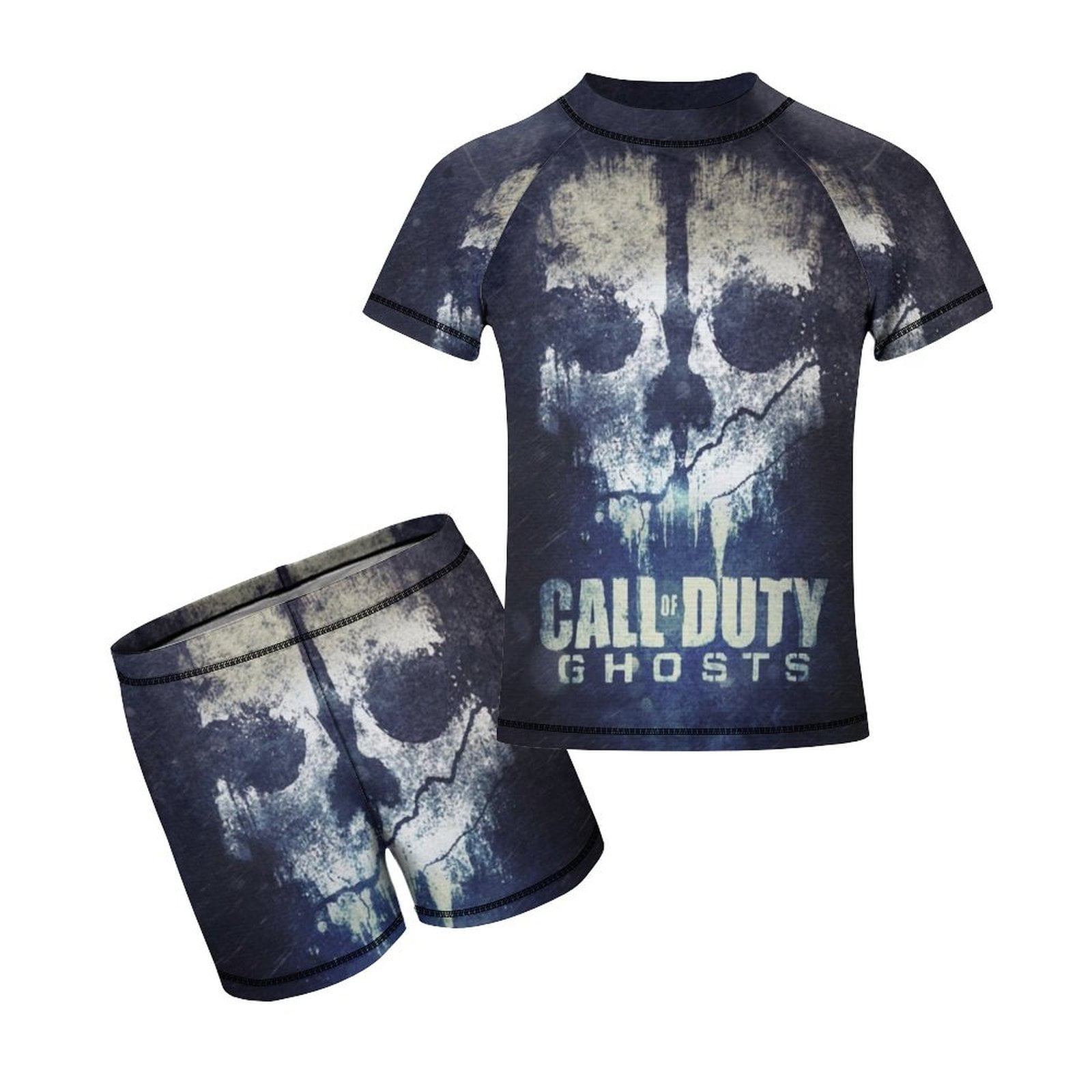 Call Of Duty Summer Swimwear For Boys 2PCS Rash Guard Sets For Beach