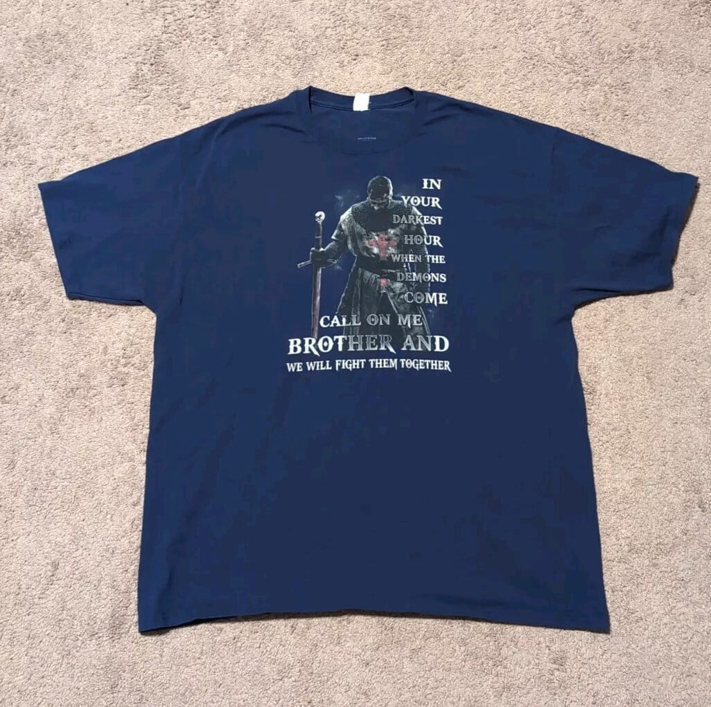Templar Dc Call On Me Brother Fight Knight Templar Christian Gift Idea T-Shirt ...