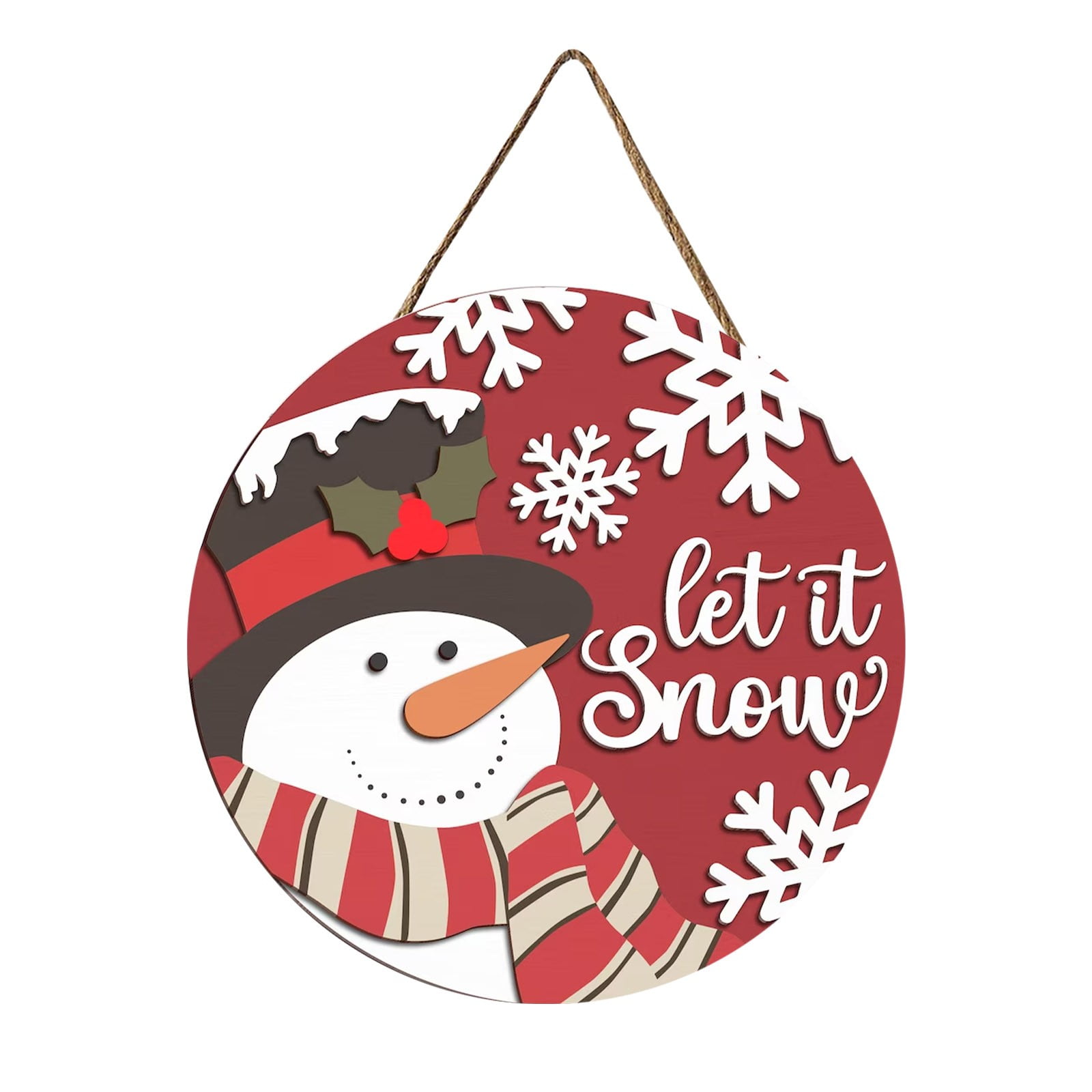 Call Sign for Bathroom Christmas Snowman Door Hangs Decoration Wall