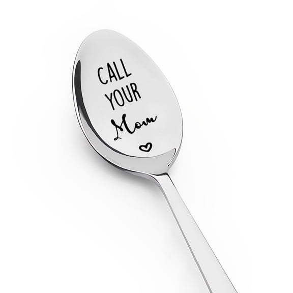 Call Your Mom Spoon Gifts for Mommy Mom Birthday Mothers Day Gift for Mum Mother Tea Coffee Dessert Spoon for Tea Coffee Lovers Gifts for Mom Mother In Law Appreciation Gift for Step Bonus Mom Mother