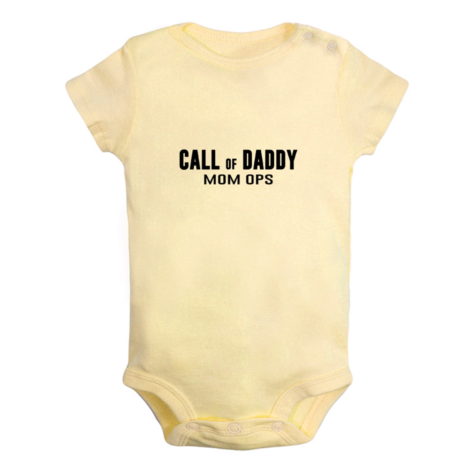 Body Bébé "Call Of Daddy, Mom Ops" - 100% Coton - Manches Courtes - Taille 6-12 Mois - Fermeture Boutons Pression