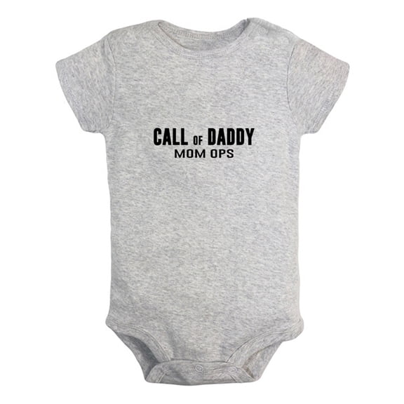 Call of Daddy, Mom Ops Funny Rompers For Babies, Newborn Baby Unisex Bodysuits, Infant Jumpsuits, Toddler 0-24 Months Kids One-Piece Oufits