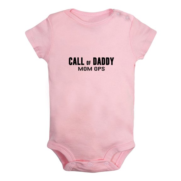 Call of Daddy, Mom Ops Funny Rompers For Babies, Newborn Baby Unisex Bodysuits, Infant Jumpsuits, Toddler 0-24 Months Kids One-Piece Oufits