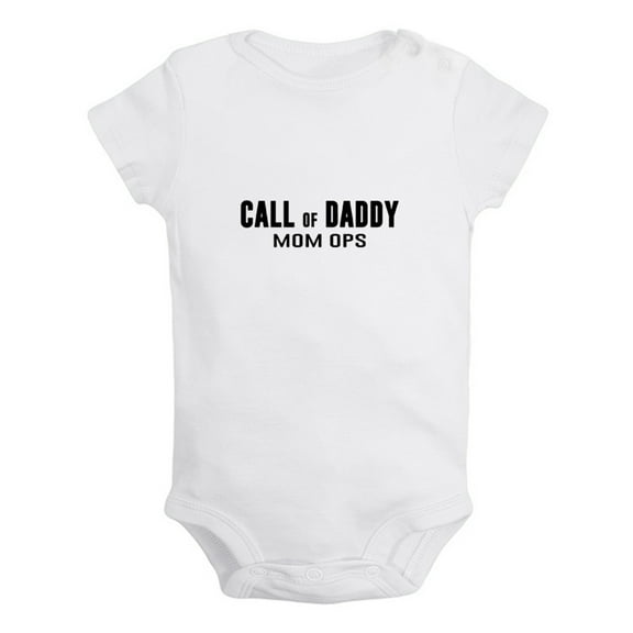 Call of Daddy, Mom Ops Funny Rompers For Babies, Newborn Baby Unisex Bodysuits, Infant Jumpsuits, Toddler 0-24 Months Kids One-Piece Oufits
