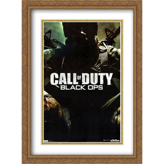 Call of Duty 28x38 Double Matted Large Gold Ornate Framed Game Poster Art Print