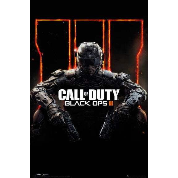 Call of Duty Black Ops 3 Cover Panned Out 24" x 36" Framed Poster