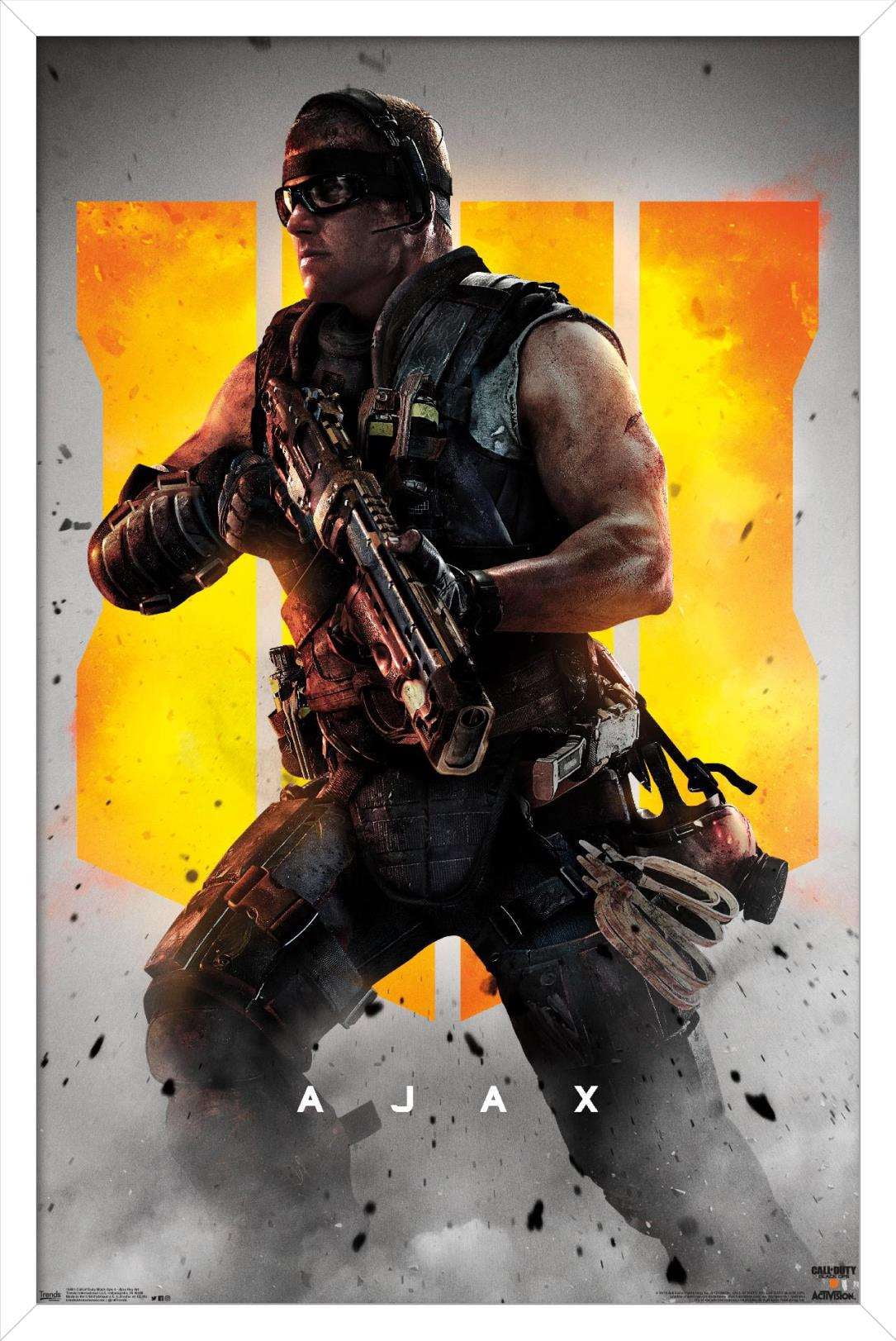 Call of Duty: Black Ops 4 - Ajax Key Art Wall Poster, 14.725" x 22.375", Framed
