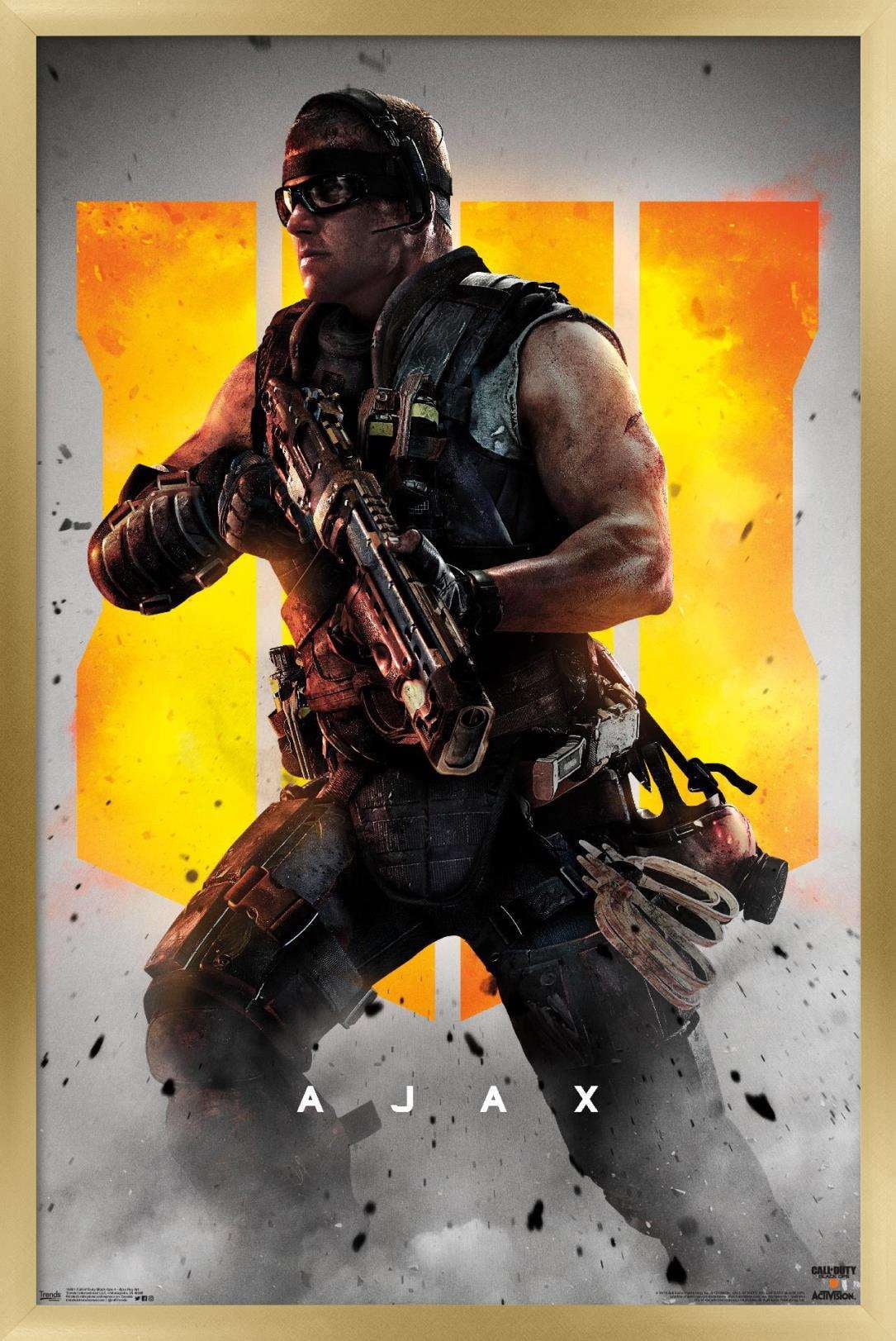 Call of Duty: Black Ops 4 - Ajax Key Art Wall Poster, 22.375" x 34", Framed