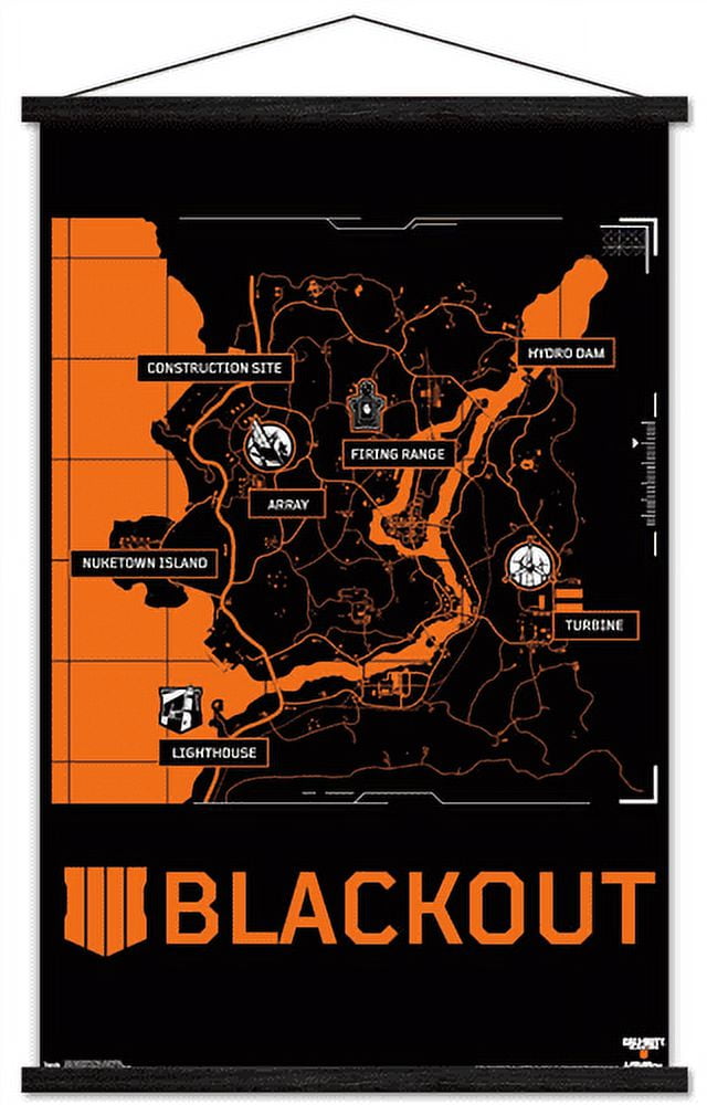 Call of Duty: Black Ops 4 - Blackout Map Wall Poster with Magnetic ...