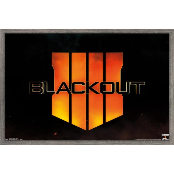 Call of Duty: Black Ops 4 - Blackout Wall Poster, 22.375" x 34", Framed