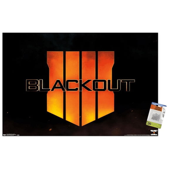 Call of Duty: Black Ops 4 - Blackout Wall Poster with Push Pins, 22.375" x 34"