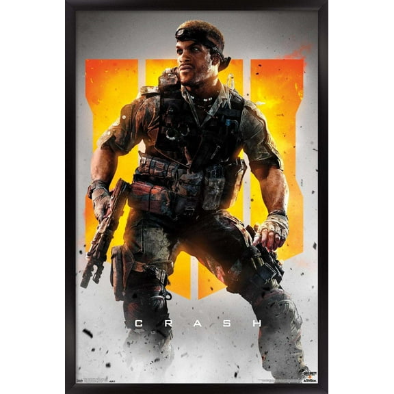 Call of Duty: Black Ops 4 - Crash Key Art Wall Poster, 14.725" x 22.375", Framed