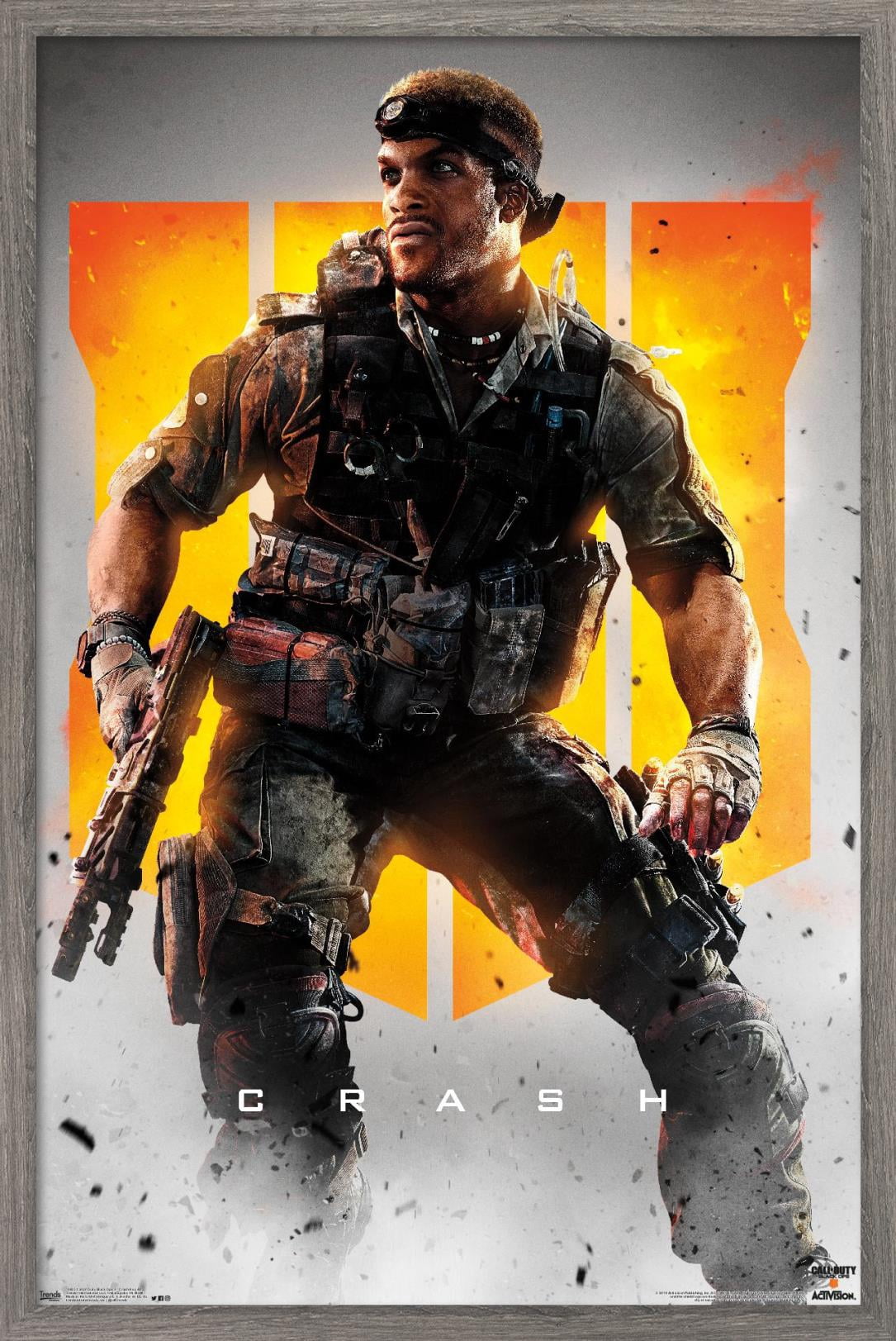 Call of Duty: Black Ops 4 - Crash Key Art Wall Poster, 14.725" x 22.375", Framed