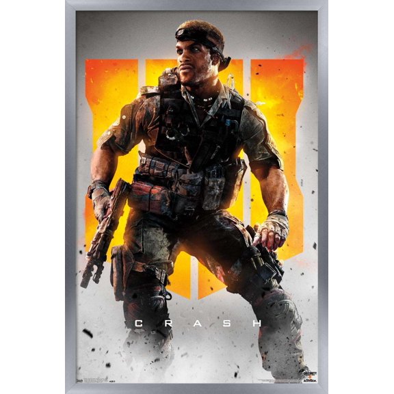 Call of Duty: Black Ops 4 - Crash Key Art Wall Poster, 14.725" x 22.375", Framed