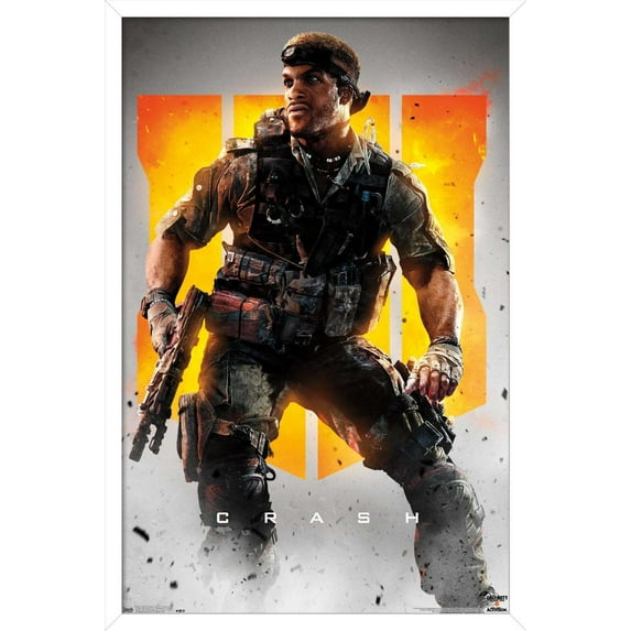 Call of Duty: Black Ops 4 - Crash Key Art Wall Poster, 14.725" x 22.375", Framed