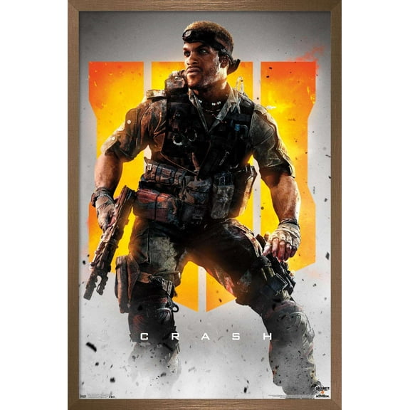Call of Duty: Black Ops 4 - Crash Key Art Wall Poster, 22.375" x 34", Framed