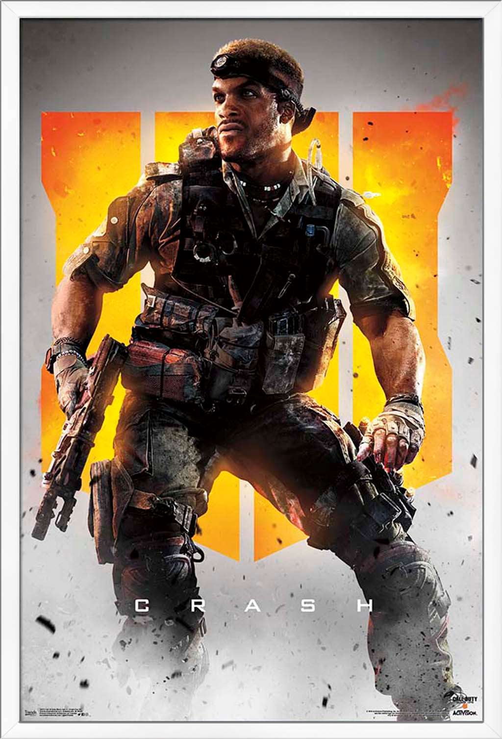 Call of Duty: Black Ops 4 - Crash Key Art Wall Poster, 22.375" x 34", Framed