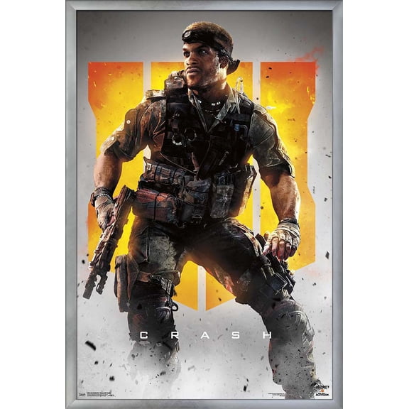 Call of Duty: Black Ops 4 - Crash Key Art Wall Poster, 22.375" x 34", Framed