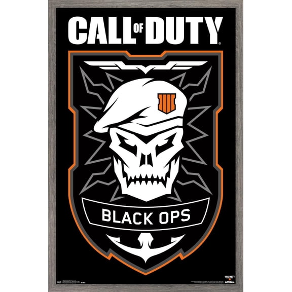Call of Duty: Black Ops 4 - Logo Wall Poster, 22.375" x 34", Framed
