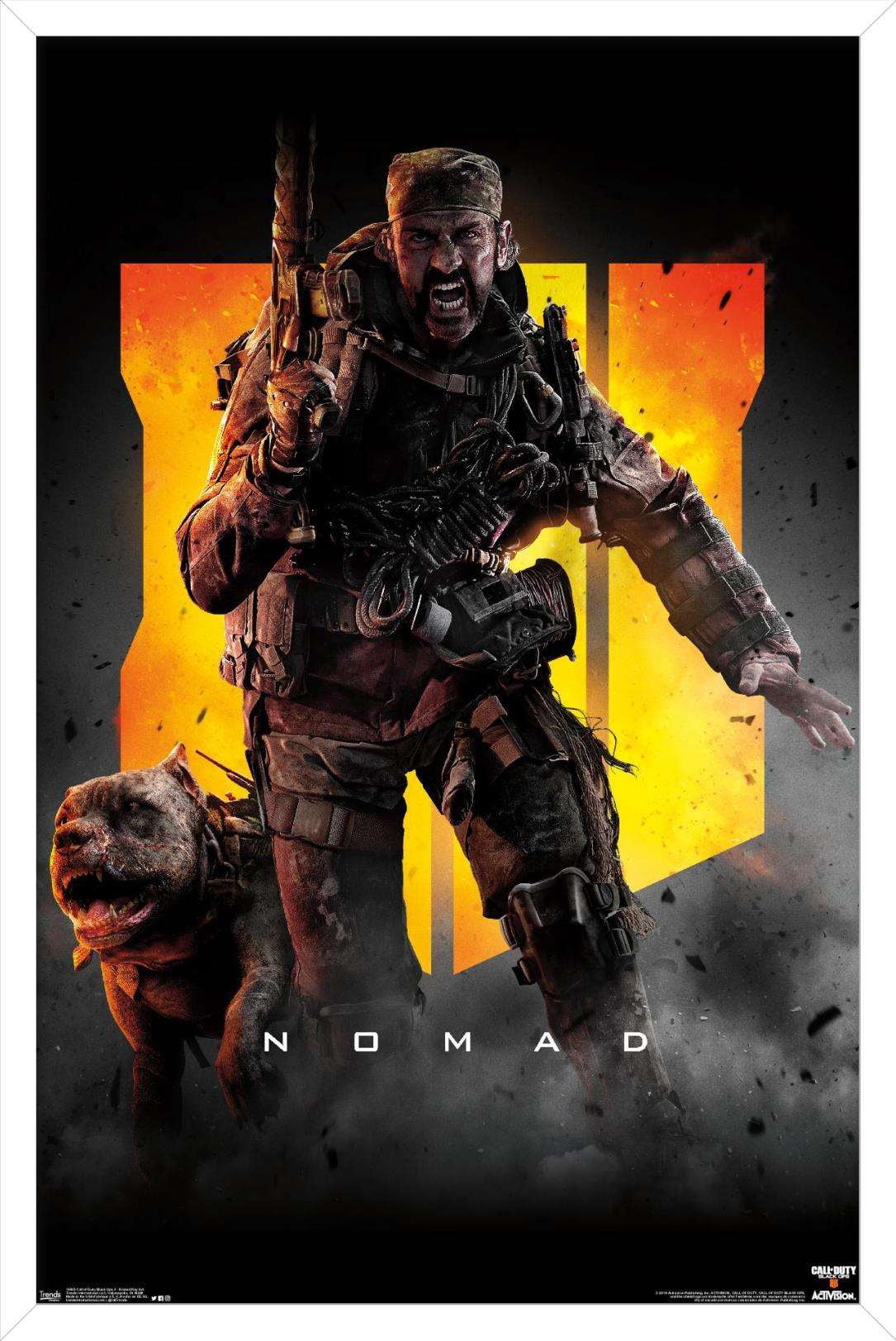 Call of Duty: Black Ops 4 - Nomad Key Art Wall Poster, 14.725" x 22.375", Framed