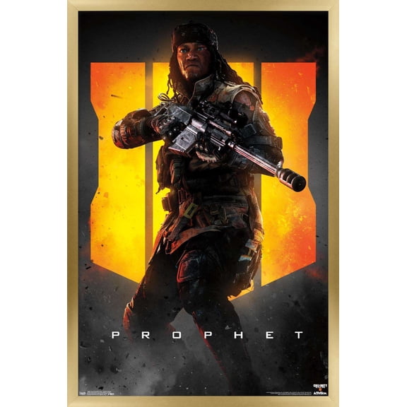 Call of Duty: Black Ops 4 - Prophet Key Art Wall Poster, 22.375" x 34", Framed